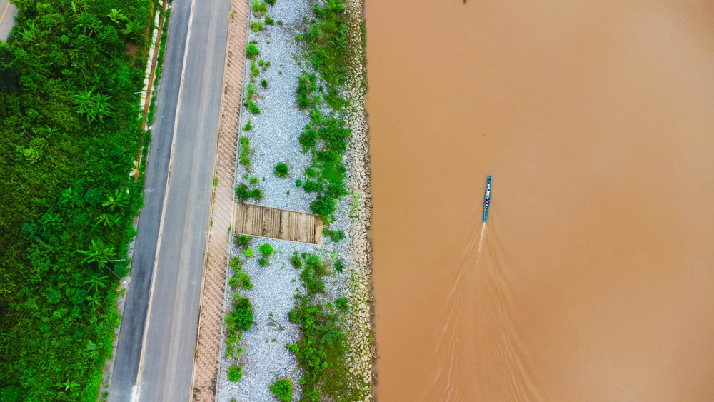 Aerial,View,Of,Beautiful,View,Of,The,Mighty,Mekong,River